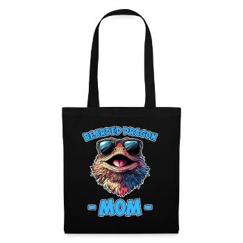 Bearded Dragon Saying Mom Funny Bearded Dragon Gift - Tote Bag - black - Front