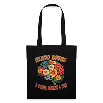Neuro Nurse Pflegefachkraft Neurologie Geschenk - Stoffbeutel - Schwarz - Vorne