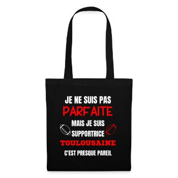 Supportrice Toulousaine Parfaite - Sac en tissu - noir - Devant