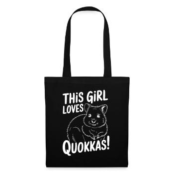 Quokka Disant Australie Drôle Quokka Cadeau - Sac en tissu - noir - Devant