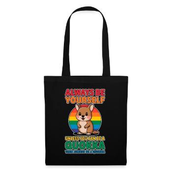 Quokka Disant Australie Drôle Quokka Cadeau - Sac en tissu - noir - Devant