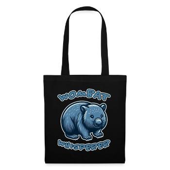 Wombat Spruch Australien Lustiges Wombats Geschenk - Stoffbeutel - Schwarz - Vorne
