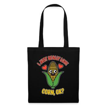 Corncob saying corn funny corncob gift - Tote Bag - black - Front