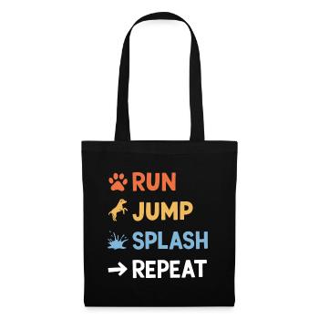 Dock Diving Spruch Dog Diving Dock Diving Geschenk - Stoffbeutel - Schwarz - Vorne