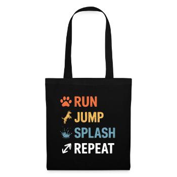 Dock Diving Spruch Dog Diving Dock Diving Geschenk - Stoffbeutel - Schwarz - Vorne