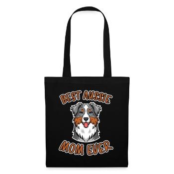 Australian Shepherd Mama Lustiges Aussie Geschenk - Stoffbeutel - Schwarz - Vorne