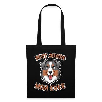 Australian Shepherd Mom Funny Aussie Gift - Tote Bag - black - Front