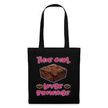 Brownies Dire Fille Drôle Brownie Cadeau - Sac en tissu - noir - Devant