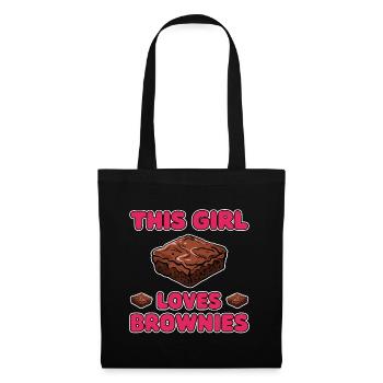 Brownies Dire Fille Drôle Brownie Cadeau - Sac en tissu - noir - Devant