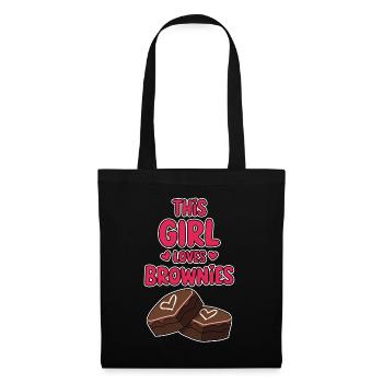 Brownies Dire Fille Drôle Brownie Cadeau - Sac en tissu - noir - Devant