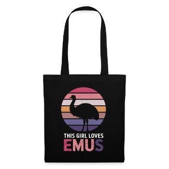 Emu Dire Australie Emus Drôle Cadeau D’émeu - Sac en tissu - noir - Devant