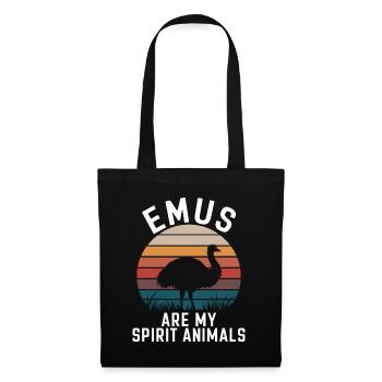 Emu Dire Australie Emus Drôle Cadeau D’émeu - Sac en tissu - noir - Devant