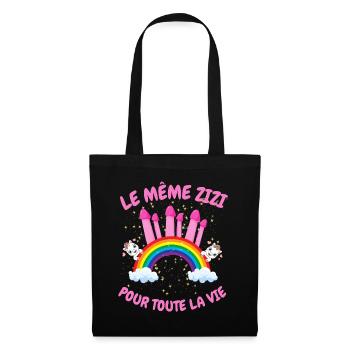 Team Mariée, EVJF, Cadeau Future Mariée - Sac en tissu - noir - Devant