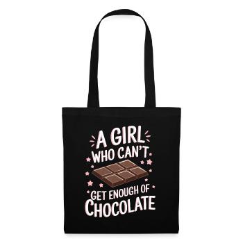 Chocolat Dicton Drôle Cadeau Chocolat - Sac en tissu - noir - Devant