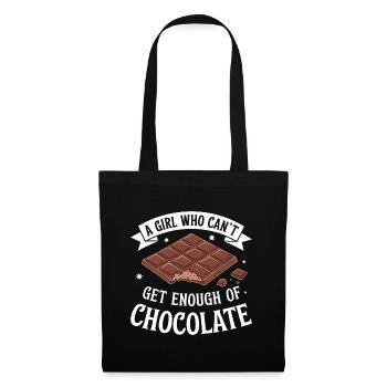 Chocolat Dicton Drôle Cadeau Chocolat - Sac en tissu - noir - Devant