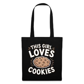 Cookies Disant Biscuits au Chocolat Cadeau de Cookie Drôle - Sac en tissu - noir - Devant