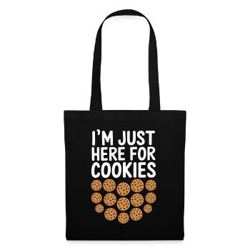 Cookies Saying Chocolate Cookies Funny Cookie Gift - Tote Bag - black - Front
