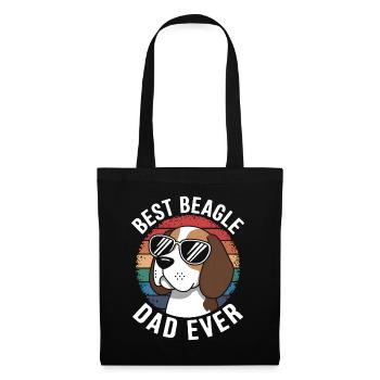 Beagle Dad Dog Father Funny Beagle Gift - Tote Bag - black - Front