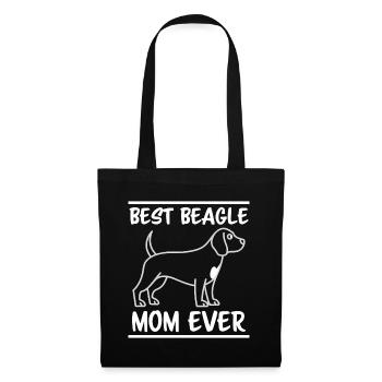 Beagle Maman Chien Maman Drôle Beagle Cadeau - Sac en tissu - noir - Devant
