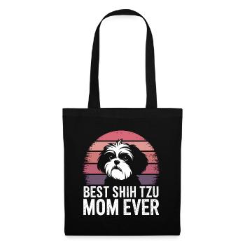 Shih Tzu Saying Mom Funny Shih Tzu Gift - Tote Bag - black - Front