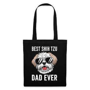 Shih Tzu Saying Dad Funny Shih Tzu Gift - Tote Bag - black - Front