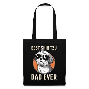Shih Tzu Saying Dad Funny Shih Tzu Gift - Tote Bag - black - Front