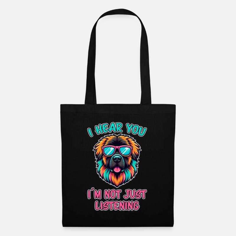 Leonberger Spruch Lustiges Leonberger Geschenk - Stoffbeutel - Schwarz