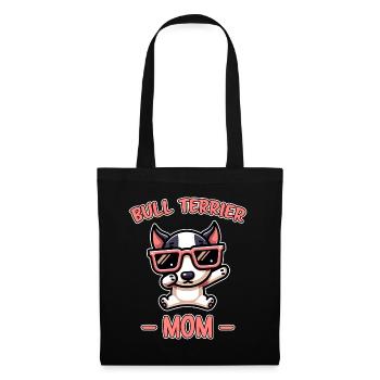 Bullterrier Spruch Lustiges Bullterrier Geschenk - Stoffbeutel - Schwarz - Vorne