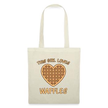 Waffles Saying Dessert Funny Waffles Gift - Tote Bag - nature - Front