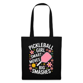 Pickleball Spruch Mädchen Witz Pickleball Geschenk - Stoffbeutel - Schwarz - Vorne