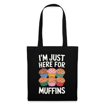 Muffin Disant Muffins Drôle Muffins Cadeau - Sac en tissu - noir - Devant