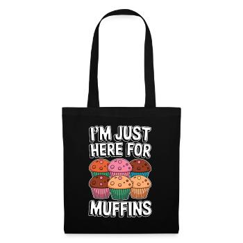 Muffin Disant Muffins Drôle Muffins Cadeau - Sac en tissu - noir - Devant