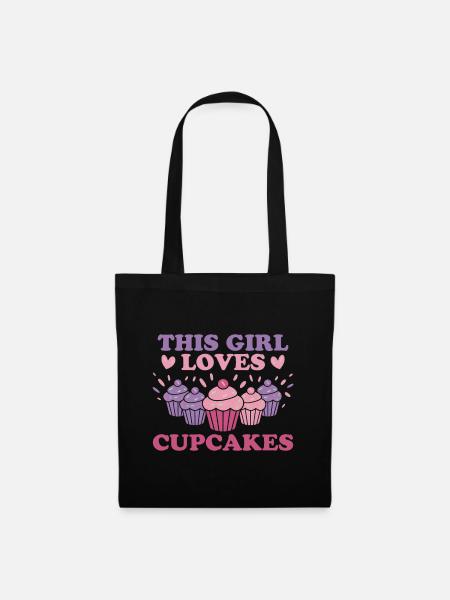 Cupcake Spruch Cupcakes Lustiges Cupcake Geschenk - Stoffbeutel - Schwarz
