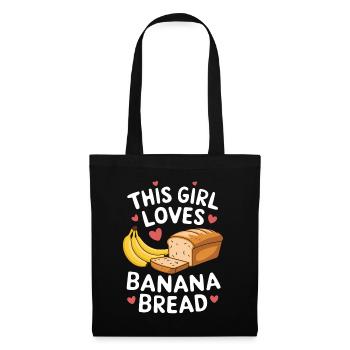 Banana Bread Saying Funny Banana Bread Gift - Tote Bag - black - Front