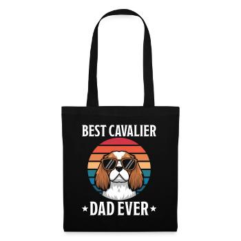 Cavalier King Charles Spaniel Saying Dad Gift - Tote Bag - black - Front