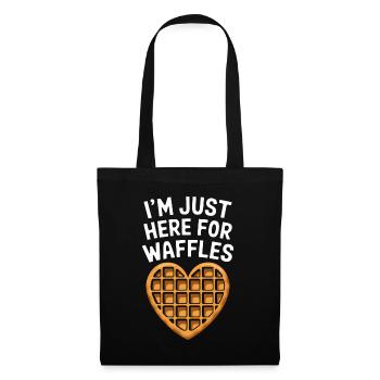 Waffles Saying Dessert Funny Waffles Gift - Tote Bag - black - Front