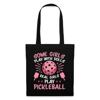 Pickleball Saying Girl Joke Pickleball Gift - Tote Bag - black - Front