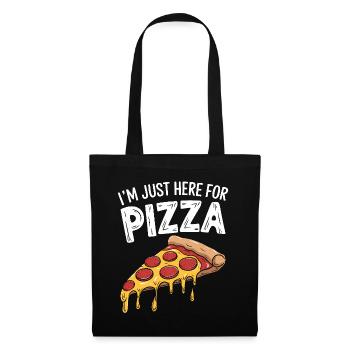 Pizza Dire Blague Pizzeria Drôle Pizza Cadeau - Sac en tissu - noir - Devant