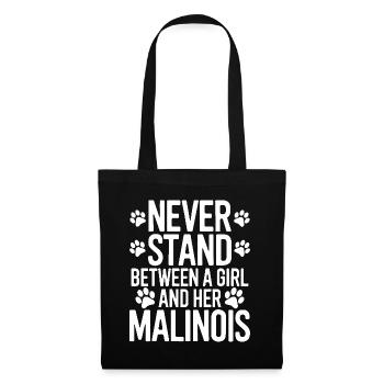Berger Belge Dicton Malinois Cadeau - Sac en tissu - noir - Devant