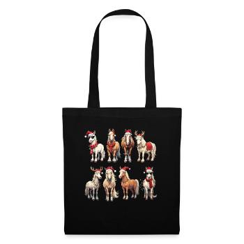 Horse Riding Equestrian Haflinger Owner Horses - Stoffbeutel - Schwarz - Vorne