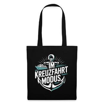 En mode croisière |Navire de croisière - Sac en tissu - noir - Devant