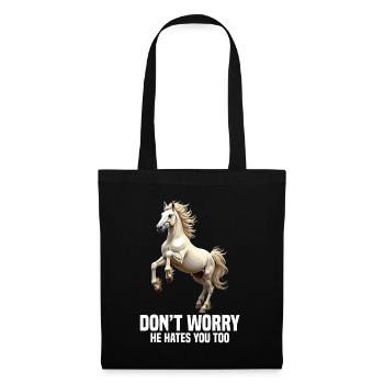 Horse Owner Don ́t worry he hates you too Haflinger - Tote Bag - black - Front