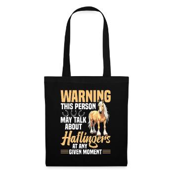 Haflinger à tout moment Propriétaire de chevaux - Sac en tissu - noir - Devant