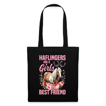 Haflingers are a girls best friend Horse Owner - Stoffbeutel - Schwarz - Vorne