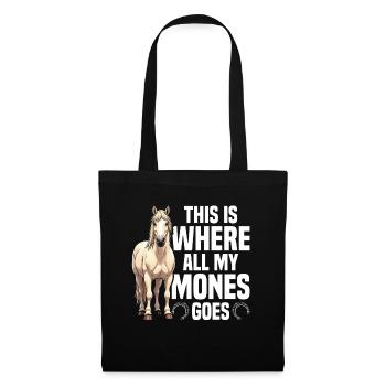 Horse Owner Money Equestrian Haflinger Horse - Tote Bag - black - Front