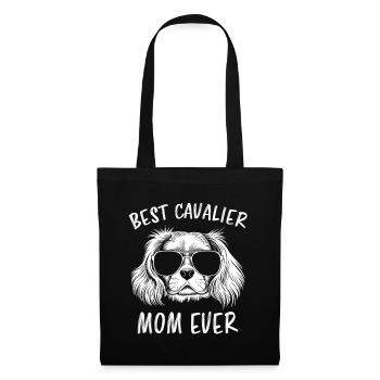 Cavalier King Charles Spaniel Saying Mom Gift - Tote Bag - black - Front