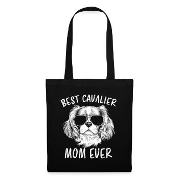 Cavalier King Charles Spaniel Saying Mom Gift - Tote Bag - black - Front