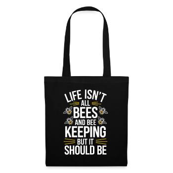 Beekeeper Saying Beekeeping Bee Funny Beekeeper Gift - Tote Bag - black - Front