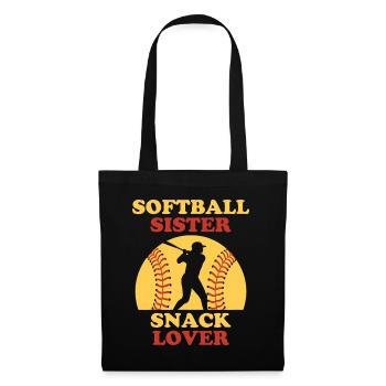 Softball Dire Soeur Drôle Softball Cadeau - Sac en tissu - noir - Devant