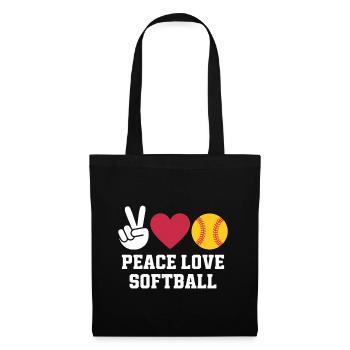 Softball Disant Softball Drôle eSoftball Cadeau - Sac en tissu - noir - Devant